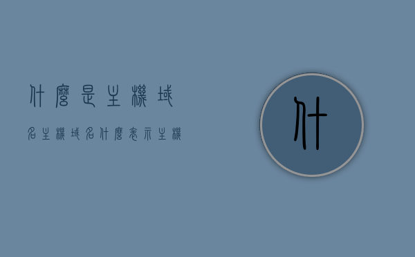 什么是主机域名（主机域名什么表示主机名），主机域名解析，什么是主机域名及其表示主机名的方式
