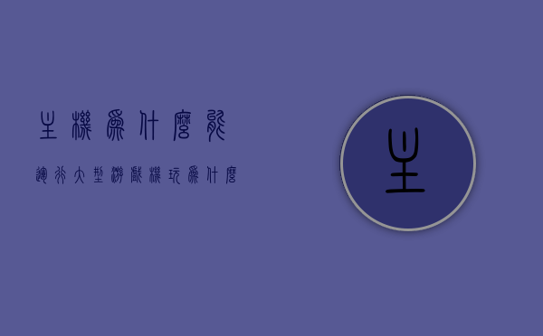 主机为什么能运行大型游戏机玩（为什么玩主机游戏的人不多），揭秘主机运行大型游戏机背后的秘密，为何玩主机游戏的人数有限？