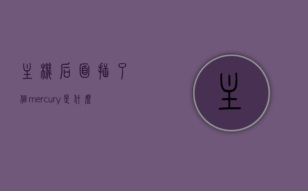 主机后面插了个mercury是什么（主机后面的插孔怎么用），主机背后插的Mercury功能及插孔使用指南