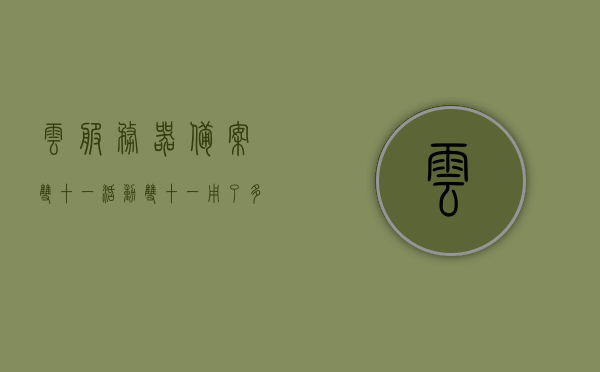 云服务器备案双十一活动（双十一用了多少台服务器），云服务器备案双十一活动揭秘，活动期间的服务器使用量统计