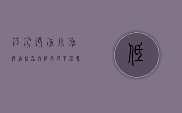 低价微信小程序服务器托管公司可信吗安全吗（小程序服务器要钱吗），关于低价微信小程序服务器托管公司的可信性与安全性探讨，小程序服务器费用及安全性解析
