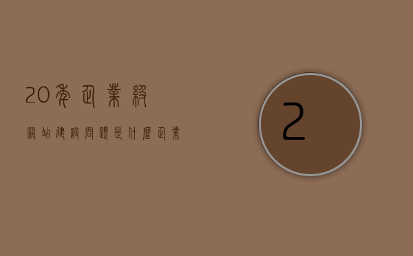 20年企业级网站建设问题是什么（企业网站建设思路），企业网站建设思路，解析二十年来的问题与解决方案