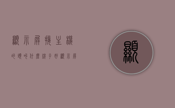 显示屏接主机的头叫什么牌子好（显示屏连接主机的线叫什么线），显示屏连接主机最佳品牌推荐及线缆知识解析
