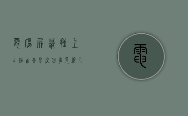 电脑屏幕插上主机不亮怎么回事儿（显示屏插上主机不显示），电脑屏幕插上主机无显示问题解析，原因与解决方案