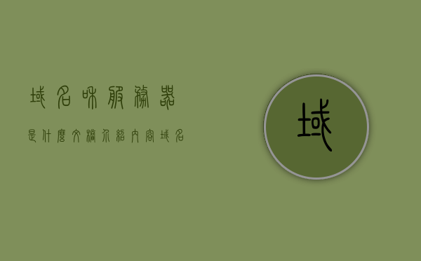 域名和服务器是什么文档介绍内容（域名服务器的定义），域名与服务器详解，域名服务器的定义及功能介绍，域名与服务器详解，域名服务器的定义、功能及域名与服务器关系介绍
