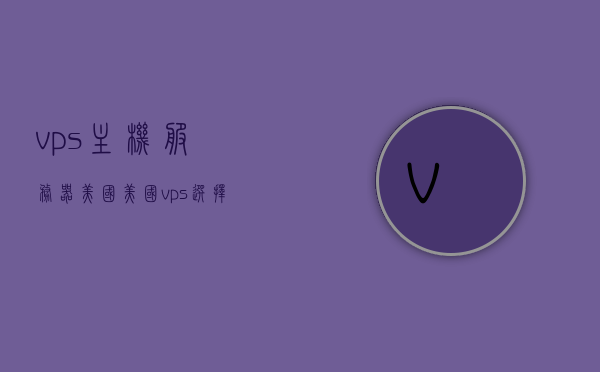 vps主机服务器美国（美国vps选择），美国VPS主机服务器选择与优势分析