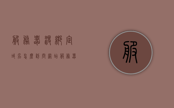 服务器没绑定域名怎么访问网站（服务器不绑定域名用ip访问会怎么样），服务器未绑定域名时的网站访问方式及其影响