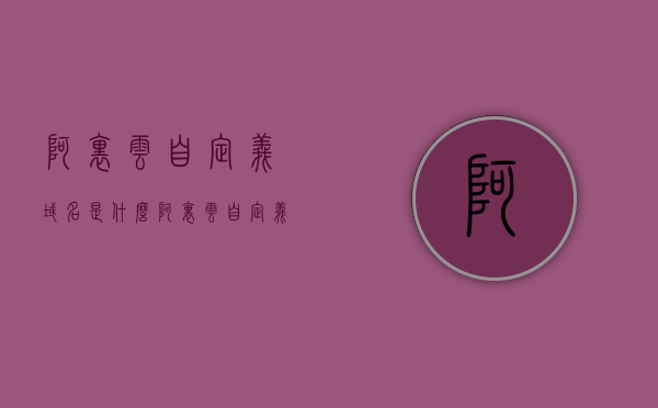 阿里云自定义域名是什么（阿里云自定义域名是什么），阿里云自定义域名解析及设置指南，阿里云自定义域名解析与设置指南，从域名解析到设置一步到位！