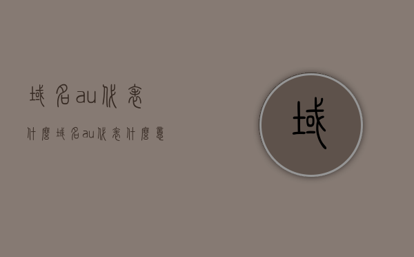 域名au代表什么（域名au代表什么意思啊），域名au代表的含义解析，域名后缀au的含义解析，了解域名au代表什么，解析域名后缀au的含义，全面了解域名au代表的意义