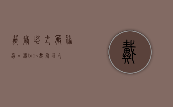 戴尔塔式服务器主机bios（戴尔塔式服务器主机用途），戴尔塔式服务器主机BIOS设置及其用途解析