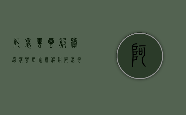 阿里云云服务器购买后怎么使用（阿里云买的服务器怎么用），阿里云服务器购买后的使用指南，如何操作阿里云购买的服务器？，阿里云服务器购买后的使用指南，如何操作阿里云购买的服务器及上手使用教程，阿里云服务器购买后的上手使用教程与操作指南