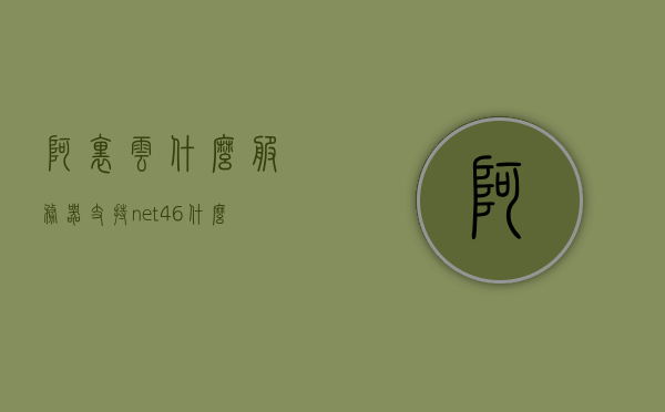 阿里云什么服务器支持net4.6（什么是阿里云服务器），阿里云服务器支持NET 4.6，解析阿里云服务器概述