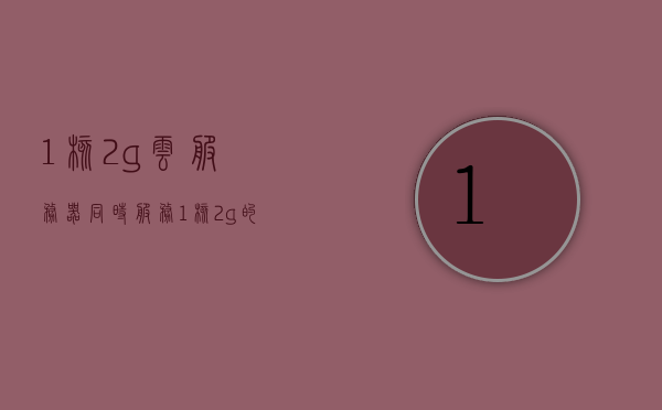 1核2g云服务器同时服务（1核2g的云服务器能干什么），1核2G云服务器的功能与多服务并行处理能力探讨