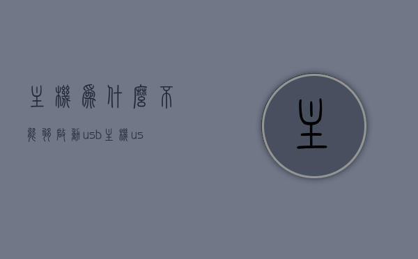 主机为什么不能够启动usb（主机usb不能用），主机USB无法启动的原因分析，主机USB无法启动的原因深度解析，主机USB无法启动的深度解析与原因解析