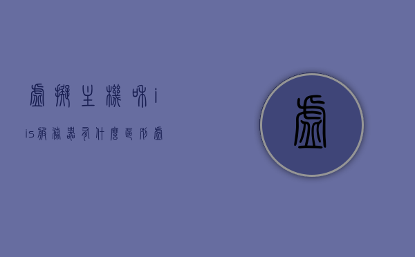 虚拟主机和iis服务器有什么区别（虚拟主机与服务器区别），虚拟主机与IIS服务器，核心区别解析