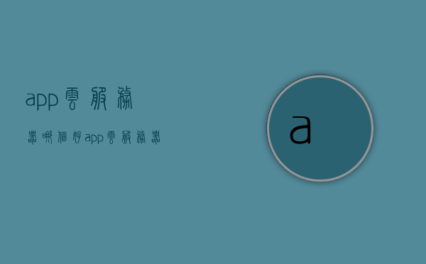 app云服务器哪个好（app云服务器哪个好一点），APP云服务器哪家强？对比评测为你揭晓最佳选项，APP云服务器哪家强？对比评测揭示最佳选项