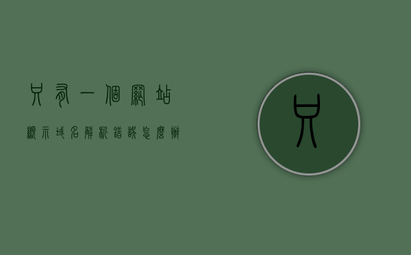 只有一个网站显示域名解析错误怎么办（网站打不开显示域名解析错误），如何解决只有一个网站出现域名解析错误的问题？，解决单一网站域名解析错误的方法与策略探讨，解决单一网站域名解析错误的策略与方法探讨，解析错误怎么办？实战指南！