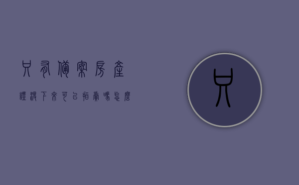 只有备案房产证没下来可以拍卖吗怎么办（只有备案登记的房屋能够法院拍卖吗），备案房产证未下发，房屋能否拍卖？解决方案与法院拍卖可能性探讨