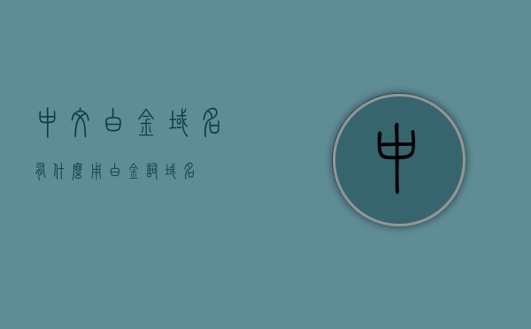 中文白金域名有什么用（白金词域名），中文白金域名的价值与用途解析（白金词域名指南），中文白金域名的价值与用途解析，域名指南（白金词域名），中文白金域名的价值与用途解析，域名指南（白金词域名篇）