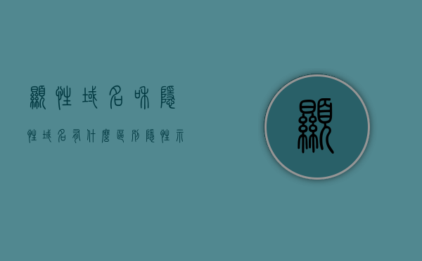 显性域名和隐性域名有什么区别（隐性示范和显性示范的意思），显性域名与隐性域名的区别及隐性示范与显性示范的概念解析