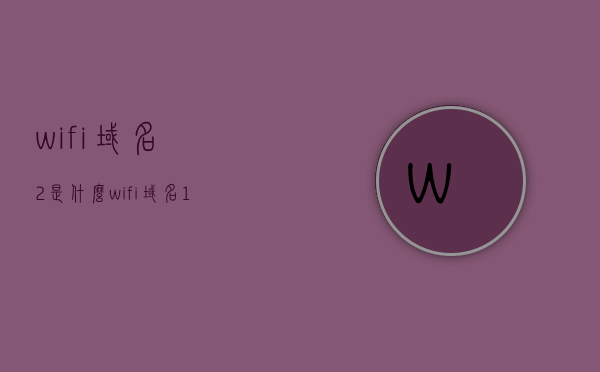 wifi域名2是什么（wifi域名1域名2怎么填），关于WiFi域名的解析，什么是WiFi域名2及如何填写域名1和域名2，揭秘WiFi域名解析，什么是WiFi域名2？如何填写域名1和域名2？