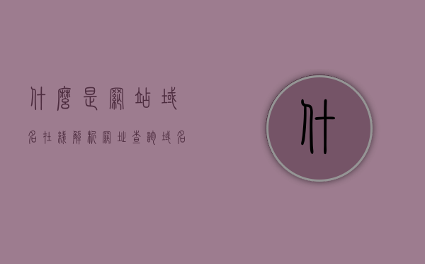 什么是网站域名在线解析（网址查询域名解析），网站域名在线解析详解，什么是网址查询域名解析？，网站域名在线解析详解，什么是网站域名解析与网址查询？
