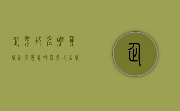 企业域名购买是什么意思呀（企业域名是什么意思啊），企业域名购买详解，什么是企业域名及其重要性