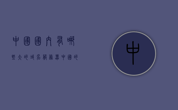 中国国内有哪些大的域名服务器（中国的域名服务器在哪里），中国大型域名服务器位置及概述