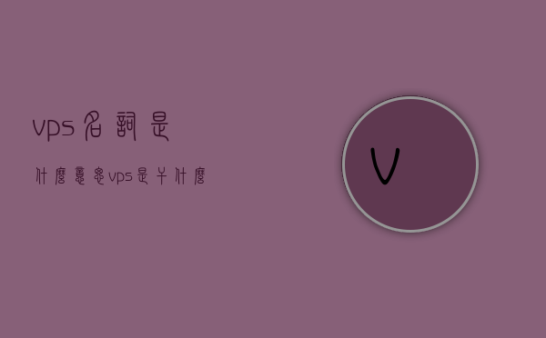 vps名词是什么意思（vps是干什么的），VPS名词解析，定义、用途及功能介绍，VPS名词解析，定义、用途与功能介绍