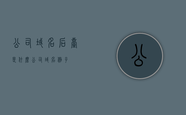 公司域名后台是什么（公司域名例子），公司域名后台详解，以实例探究其内涵与功能