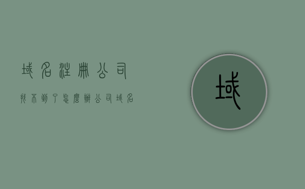 域名注册公司找不到了怎么办（公司域名被注册了 加什么字母），公司域名注册公司失联应对方法，寻找替代域名注册策略
