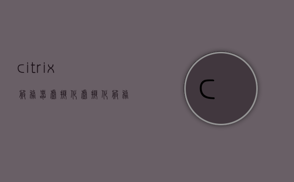citrix服务器虚拟化（虚拟化服务器配置），Citrix服务器虚拟化配置详解，Citrix服务器虚拟化配置详解与指南，Citrix服务器虚拟化配置详解及指南，从配置到实践的全过程解析，Citrix服务器虚拟化配置指南，从入门到实践的全过程解析