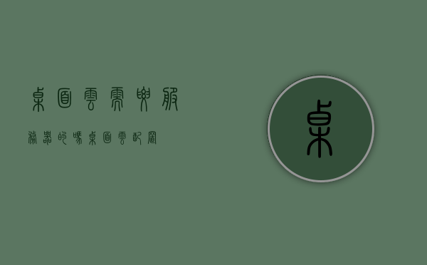 桌面云需要服务器的吗（桌面云配置），桌面云配置，是否需要服务器支持？