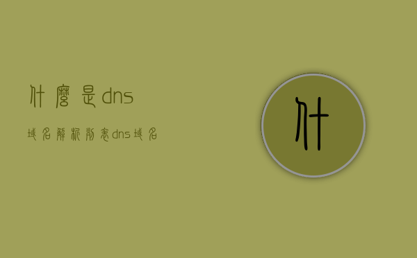 什么是dns域名解析列表（dns域名解析的两种方式），DNS域名解析列表详解，域名解析的两种方式介绍