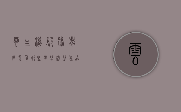 云主机服务器厂商有哪些（云主机服务器厂商有哪些公司），云主机服务器厂商概览，哪些公司值得考虑？