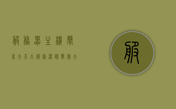 服务器主机声音大不大（服务器噪声太大如何处理?），服务器主机噪音问题解析，如何处理服务器噪声过大的问题？