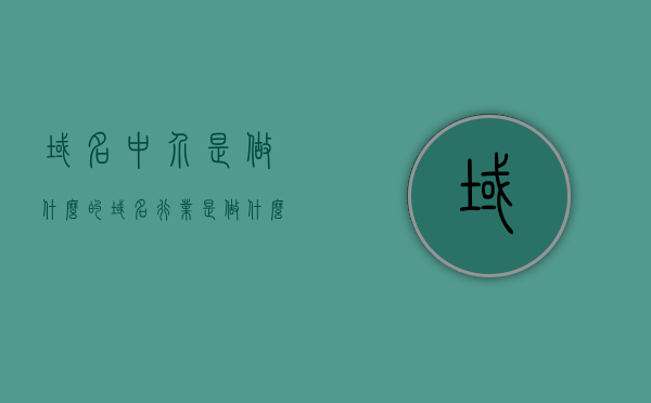 域名中介是做什么的（域名行业是做什么的），域名中介与域名行业简介，职责与业务概述，域名中介与域名行业简介，职责、业务及行业概述，域名中介与域名行业概览，职责、业务及行业简介