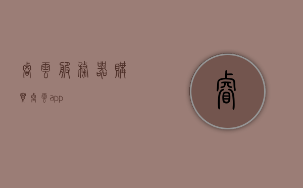 睿云服务器购买（睿云app），睿云服务器购买攻略（睿云app）