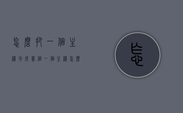 怎么把一个主机分成几个（一个主机怎么分屏操作），主机分屏操作指南，实现一机多屏操作的方法