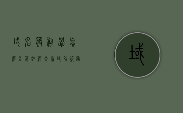 域名服务器怎么查到（如何查看域名服务器ip地址查询），如何查询域名服务器IP地址？完整指南，域名服务器IP地址查询指南，如何查找和查看域名服务器IP地址