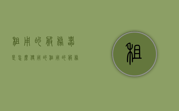 租用的服务器是怎么使用的（租用的服务器是怎么使用的呢），租用服务器使用指南，从入门到精通的全方位解析，租用服务器使用指南，从入门到精通的全面解析，租用服务器使用入门，全方位解析从入门到精通的指南