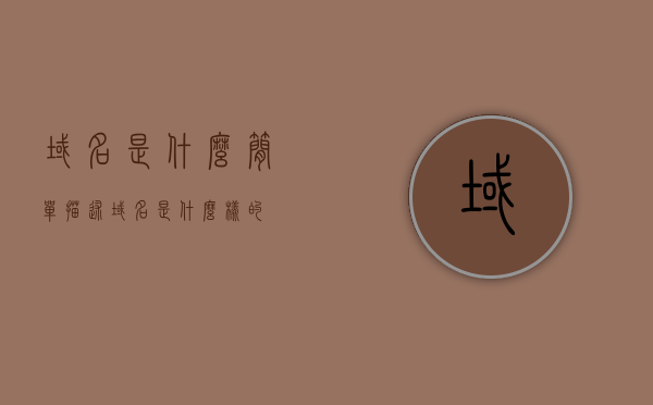 域名是什么简单描述（域名是什么样的），域名的简单描述与形态概述