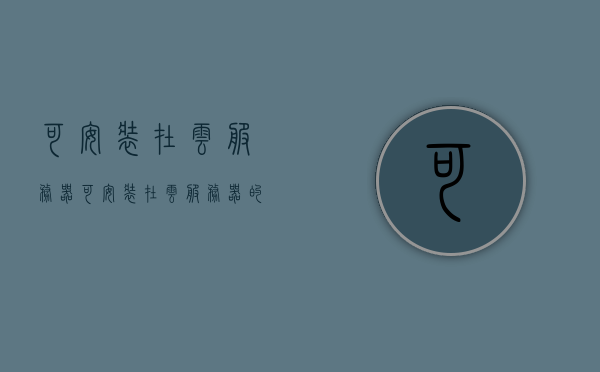 可安装在云服务器（可安装在云服务器的电脑），云服务器上的电脑安装指南