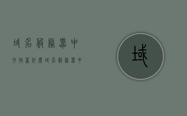 域名服务器中存放着什么（域名服务器中存放着什么文件），域名服务器中存放的域名解析文件及解析过程解析