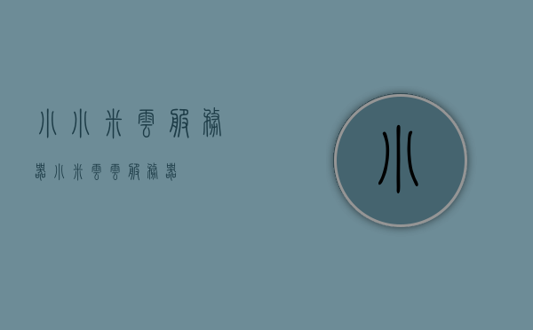 小小米云服务器（小米云云服务器），小米云服务器概览，小小米云服务器的特点与优势