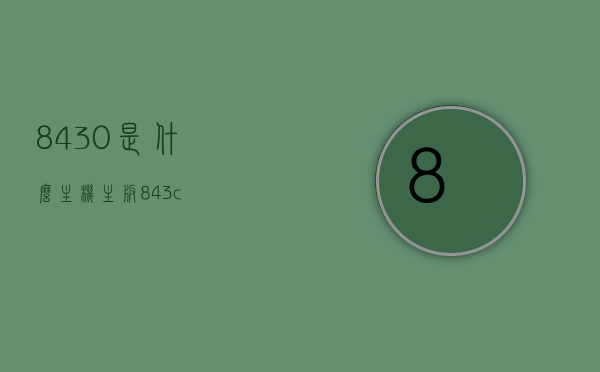 8430是什么主机（主板843c），揭秘，8430主机主板身份解析——主板型号843c全解析，揭秘主板型号843c，解析8430主机的真实身份，揭秘解析，主板型号843c身份解析——探寻主机型号8430的真实身份与主板功能特性解析，揭秘解析，主板型号843c身份解析——探寻主机型号8430真实身份与功能特性解析