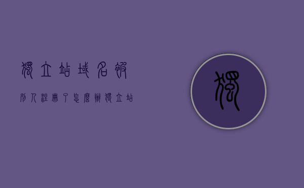 独立站域名被别人注册了怎么办（独立站域名解析），独立站域名被他人注册应对指南（域名解析与应对策略），应对独立站域名被他人注册的指南，域名解析与应对策略，应对独立站域名被他人注册，解析方法与应对策略指南