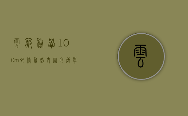 云服务器100m文档介绍内容（100m云服务器一年多少钱），云服务器文档介绍及价格解析，100m云服务器一年费用多少？