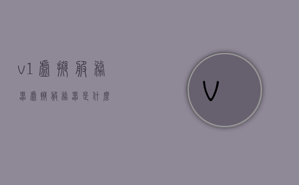 v1虚拟服务器（虚拟服务器是什么），V1虚拟服务器简介，探索虚拟服务器的定义与功能