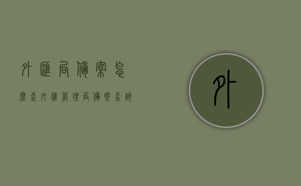 外汇局备案怎么查（外汇管理局备案查询），外汇局备案查询方法及步骤指南，外汇局备案查询方法与步骤指南，轻松掌握外汇管理局备案查询流程！